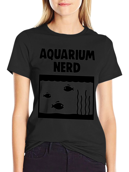 Aquarium Nerd Graphic T-Shirt - Black Cotton Tee
