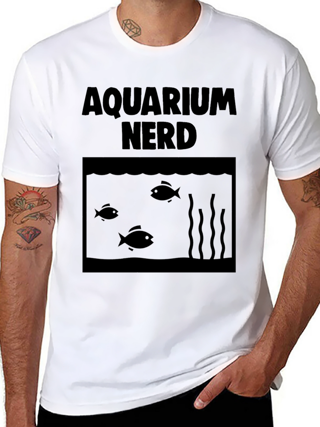 Aquarium Nerd Graphic T-Shirt - Black Cotton Tee