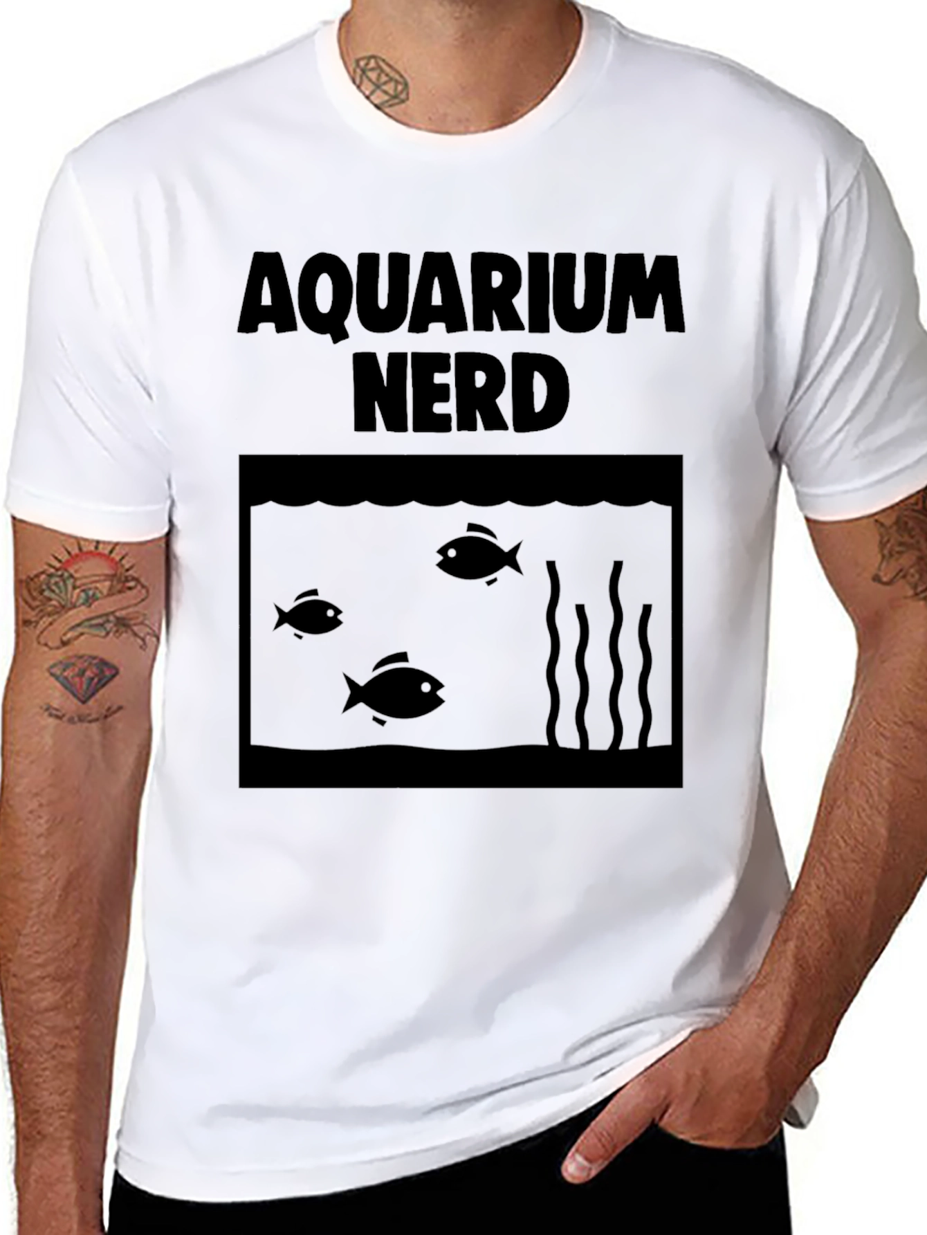 Aquarium Nerd Graphic T-Shirt - Black Cotton Tee
