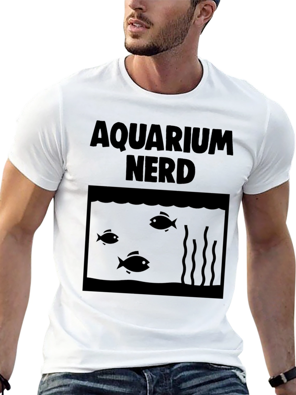Aquarium Nerd Graphic T-Shirt - Black Cotton Tee