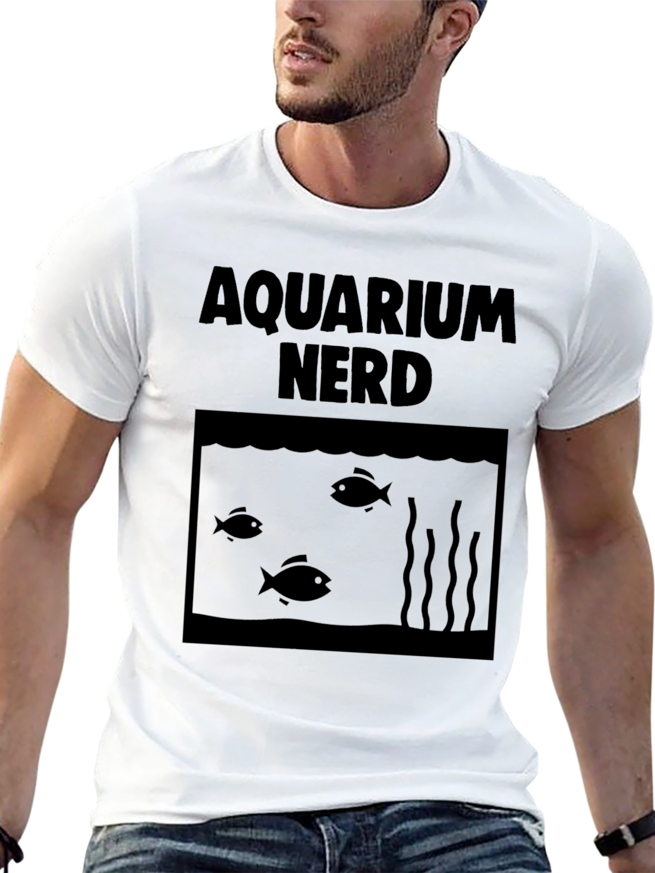 Aquarium Nerd Graphic T-Shirt - Black Cotton Tee