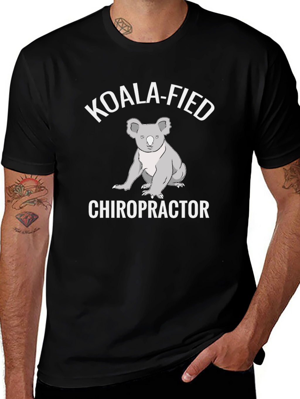 Koala-Fied Chiropractor Graphic Tee - Soft Cotton Shirt