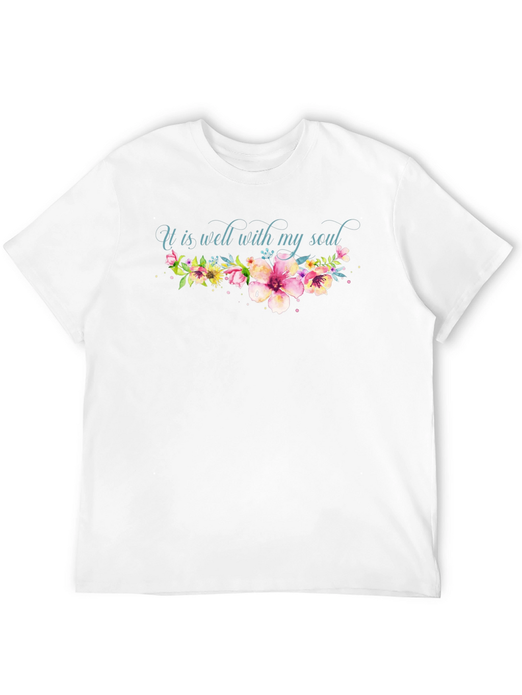 It Is Well With My Soul Floral Tee