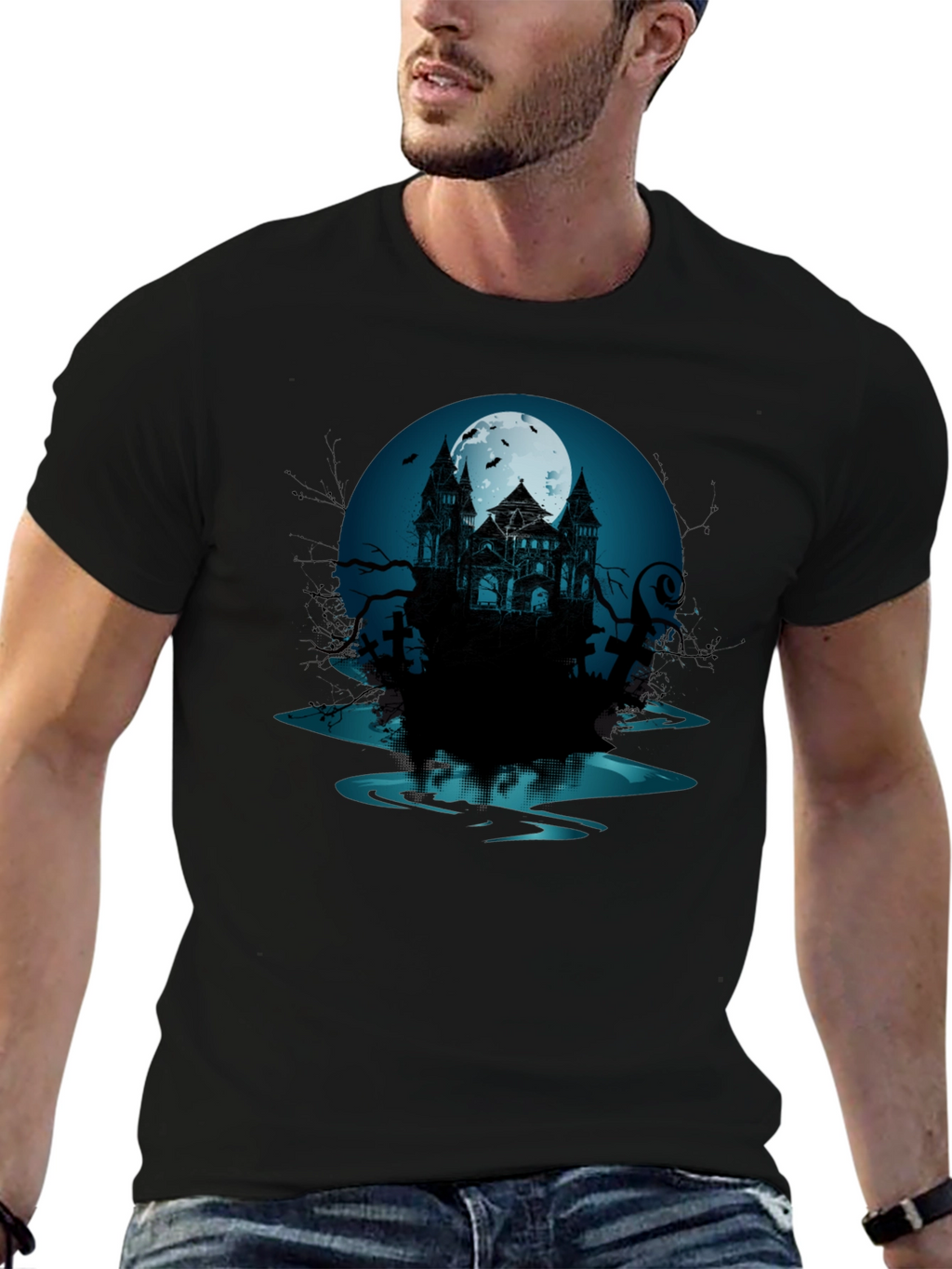 Haunted Mansion Graphic Tee - Spooky Style
