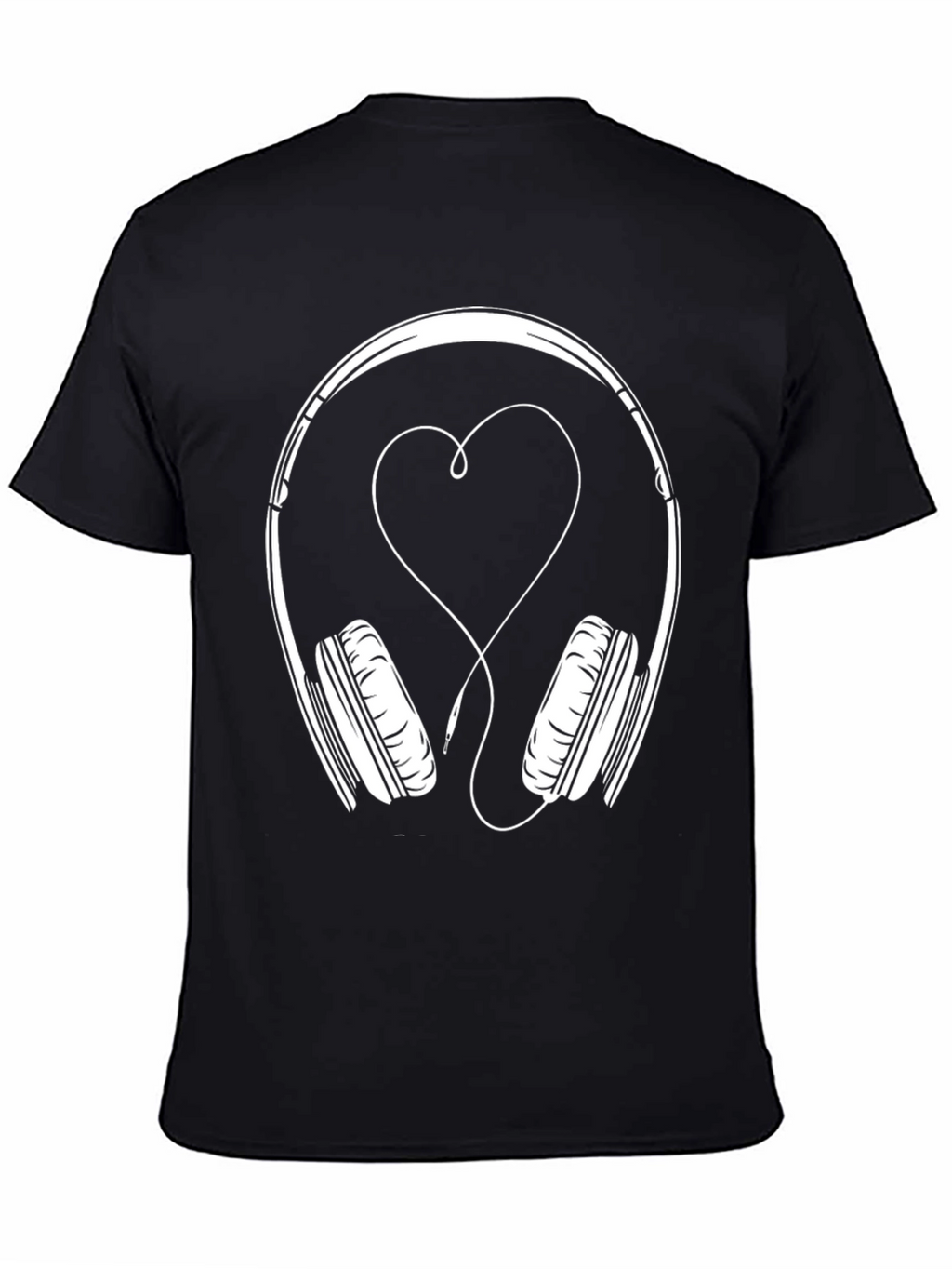Heart Headphones Graphic Tee - Music Lover T-Shirt