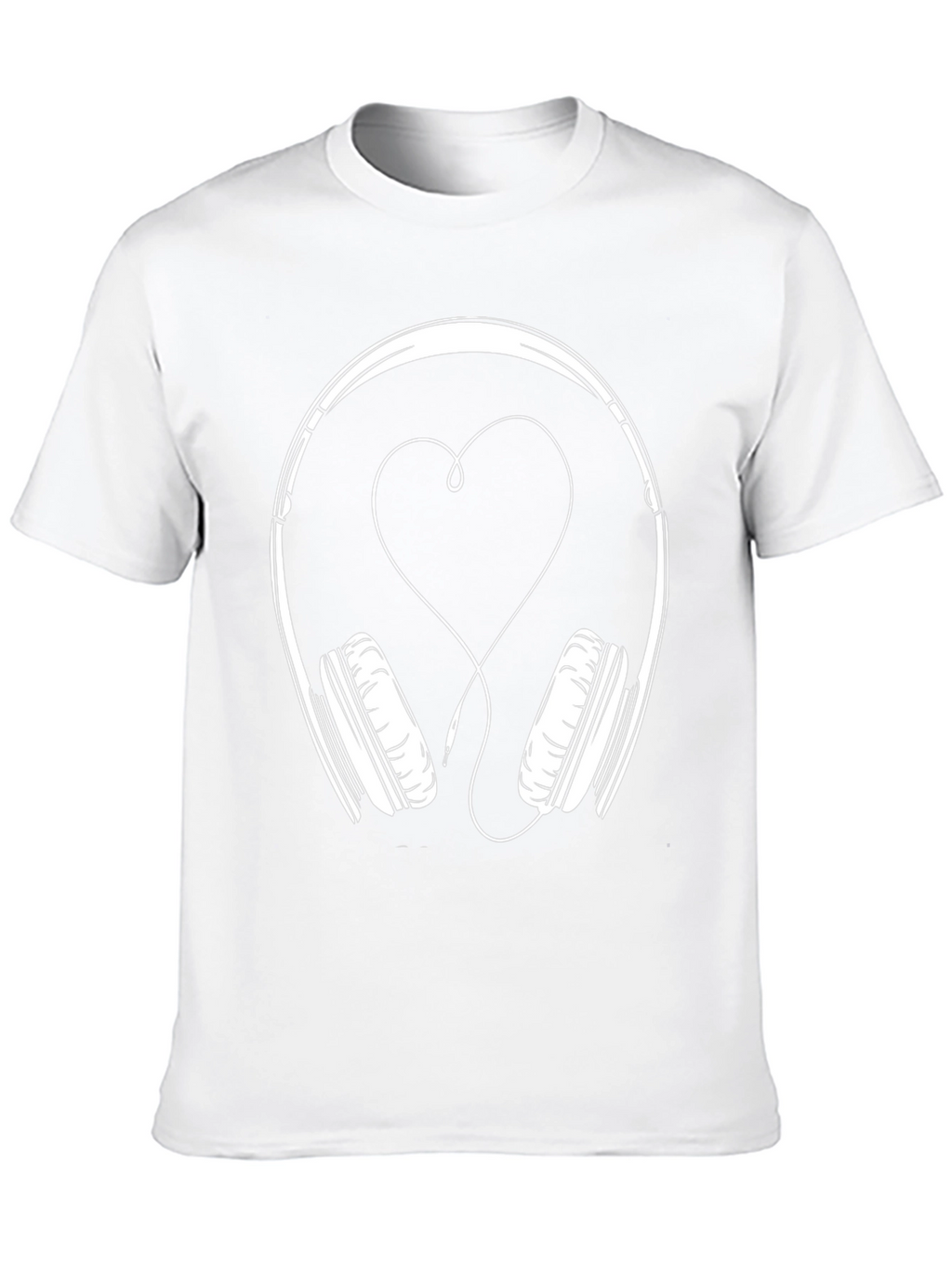 Heart Headphones Graphic Tee - Music Lover T-Shirt
