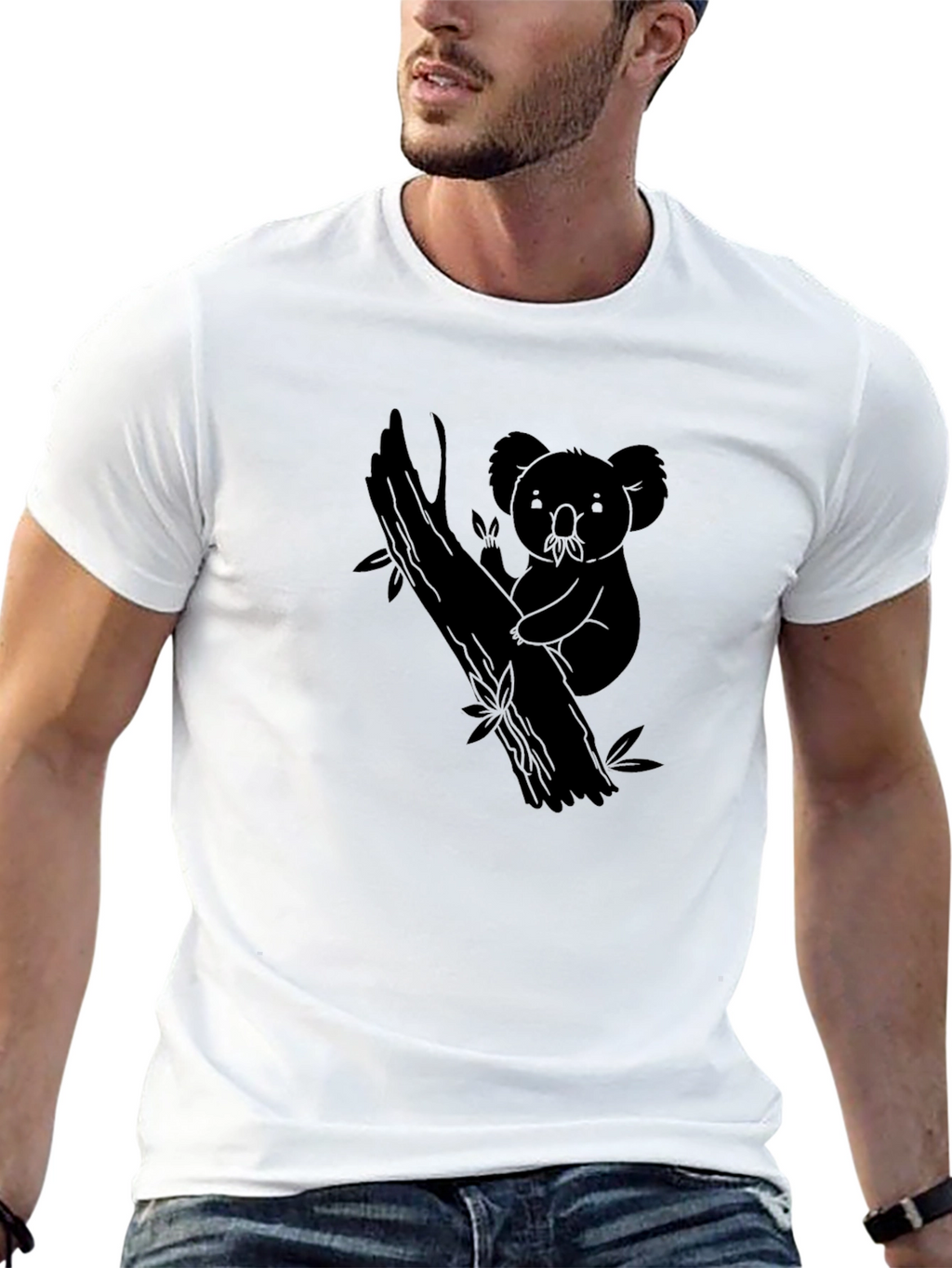 Koala Bear Graphic Tee - Classic Black T-Shirt