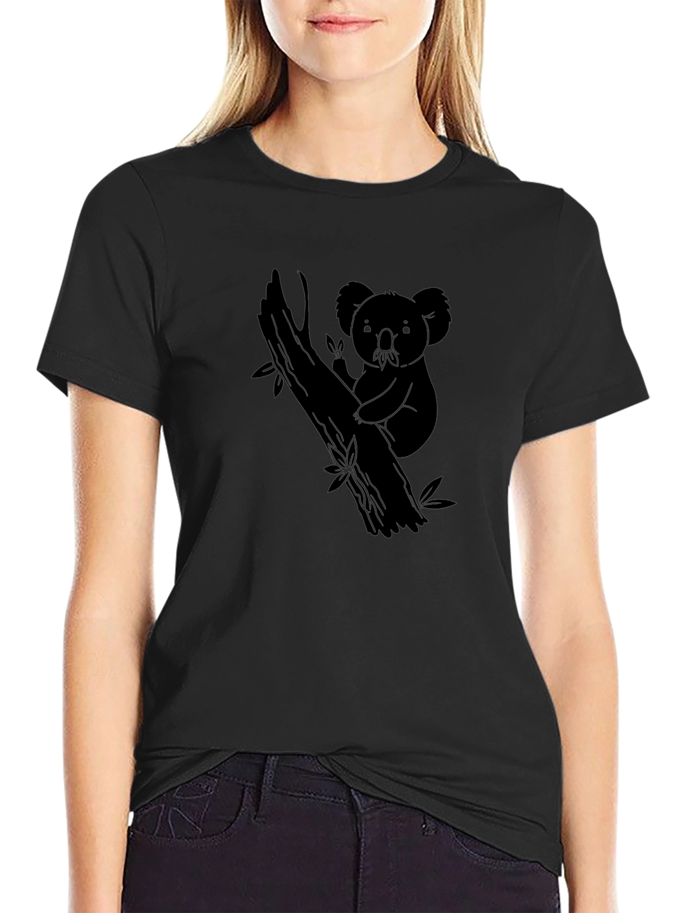 Koala Bear Graphic Tee - Classic Black T-Shirt