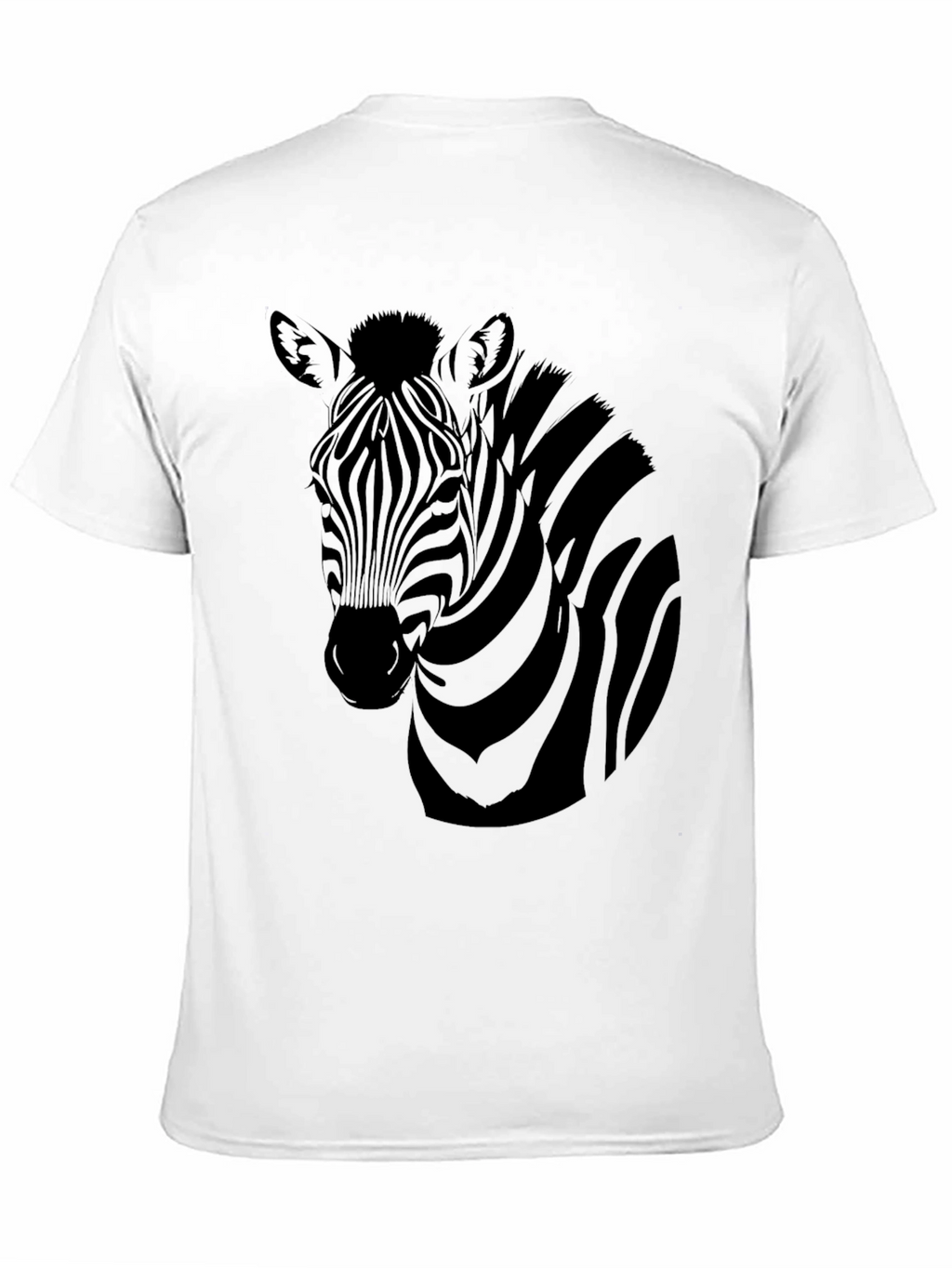 Zebra Graphic Print Mens Black T-Shirt