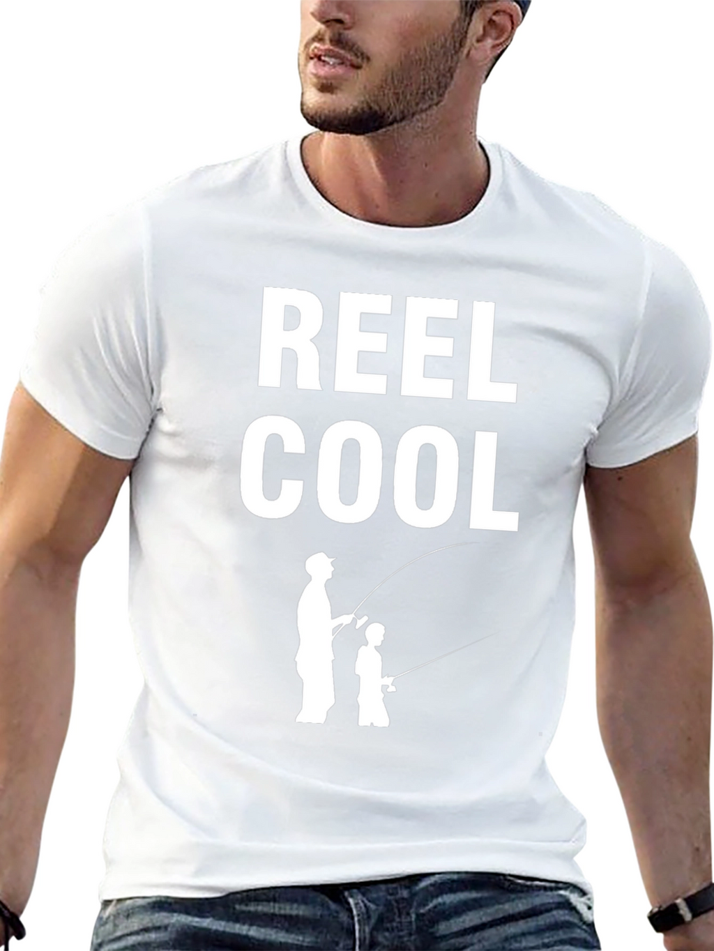 Reel Cool Dad & Son Fishing T-Shirt - Black