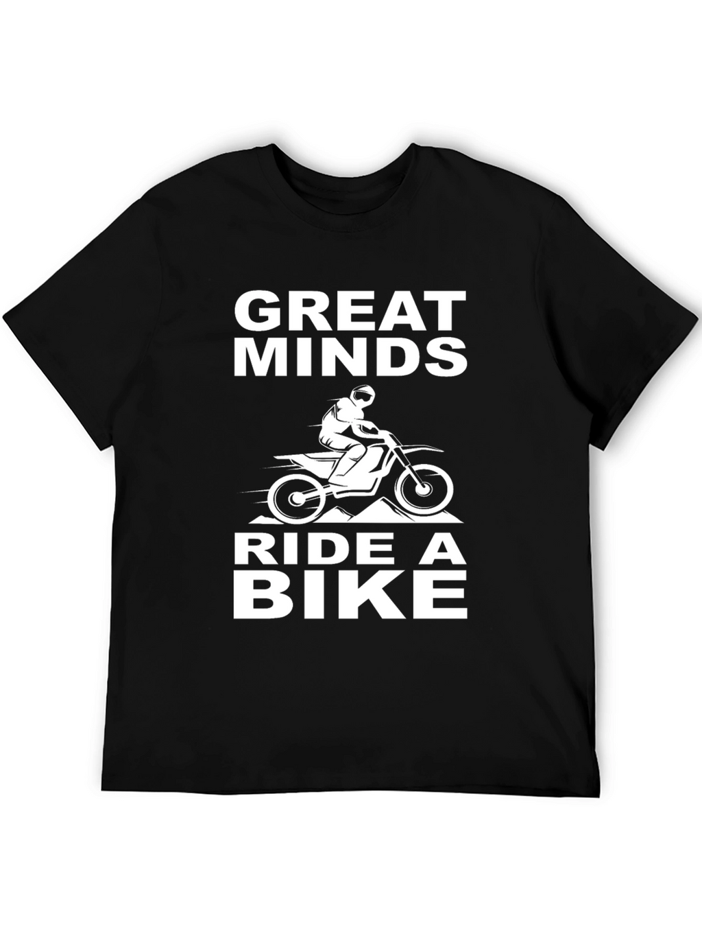Great Minds Ride a Bike T-Shirt - Black