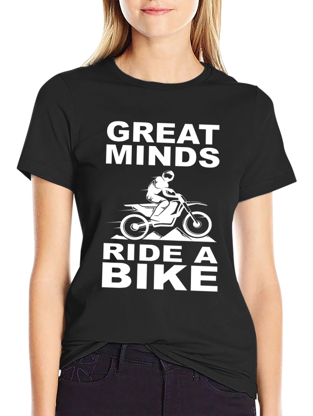 Great Minds Ride a Bike T-Shirt - Black