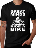 Great Minds Ride a Bike T-Shirt - Black