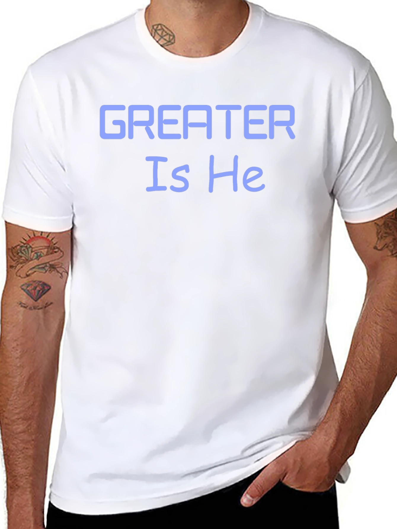 Greater Is He T-Shirt - Stylish Christian Apparel