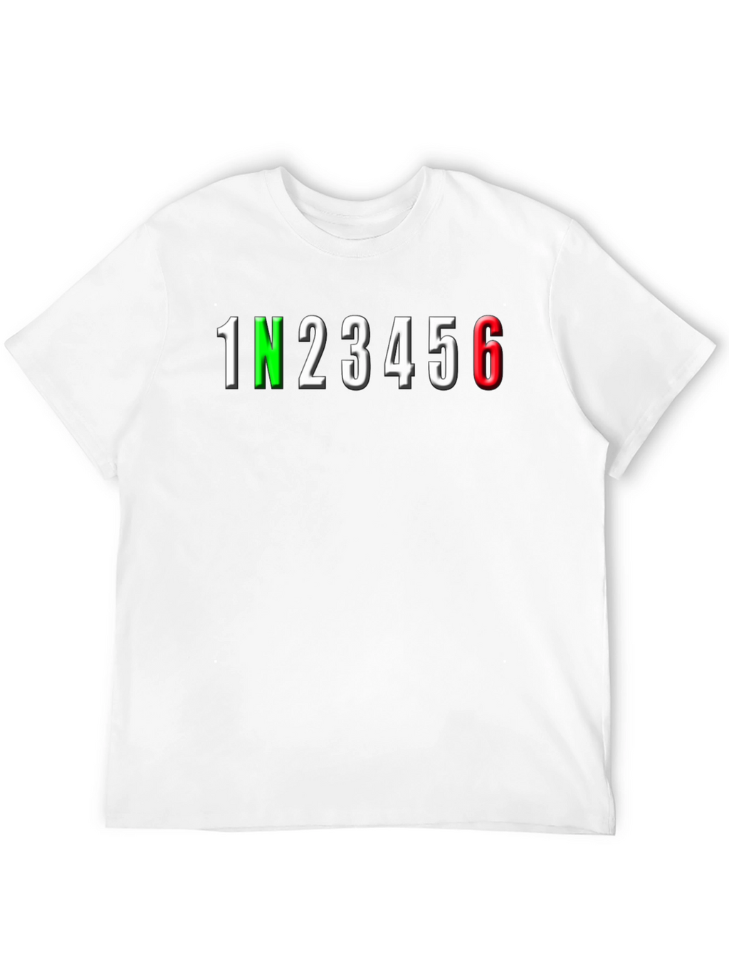 Motorcycle Gear Shift T-Shirt - 1N23456 Biker Tee