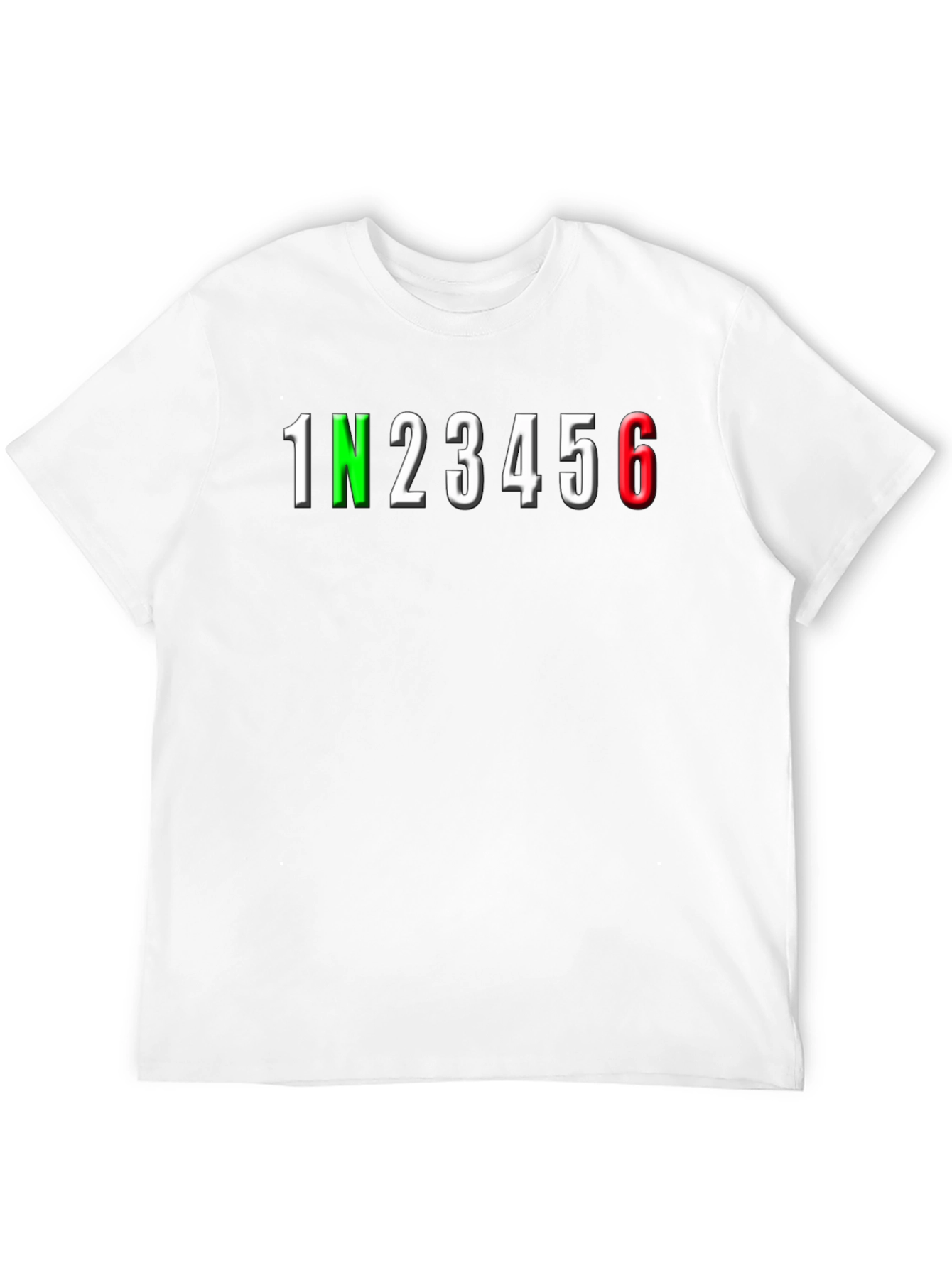 Motorcycle Gear Shift T-Shirt - 1N23456 Biker Tee