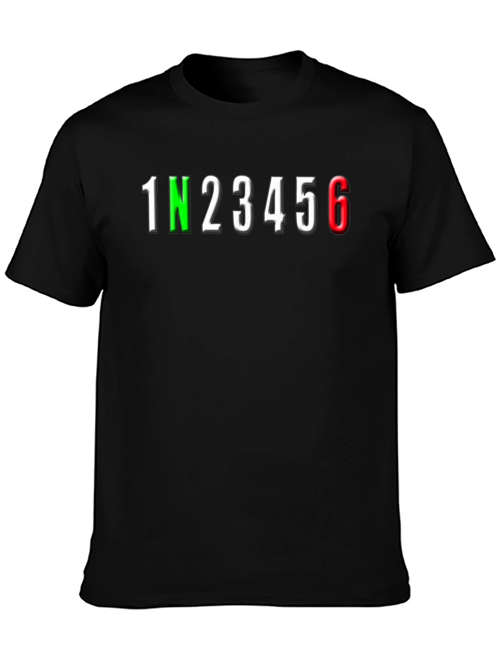 Motorcycle Gear Shift T-Shirt - 1N23456 Biker Tee