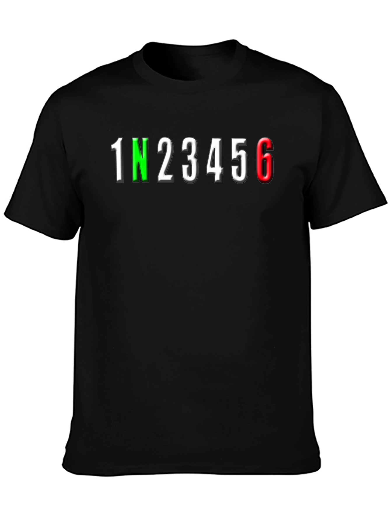 Motorcycle Gear Shift T-Shirt - 1N23456 Biker Tee