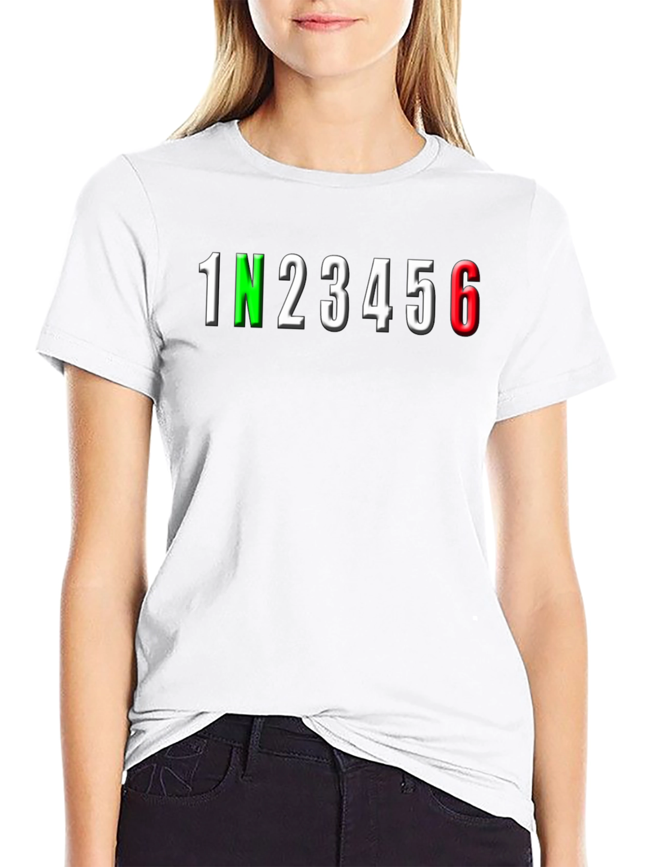 Motorcycle Gear Shift T-Shirt - 1N23456 Biker Tee
