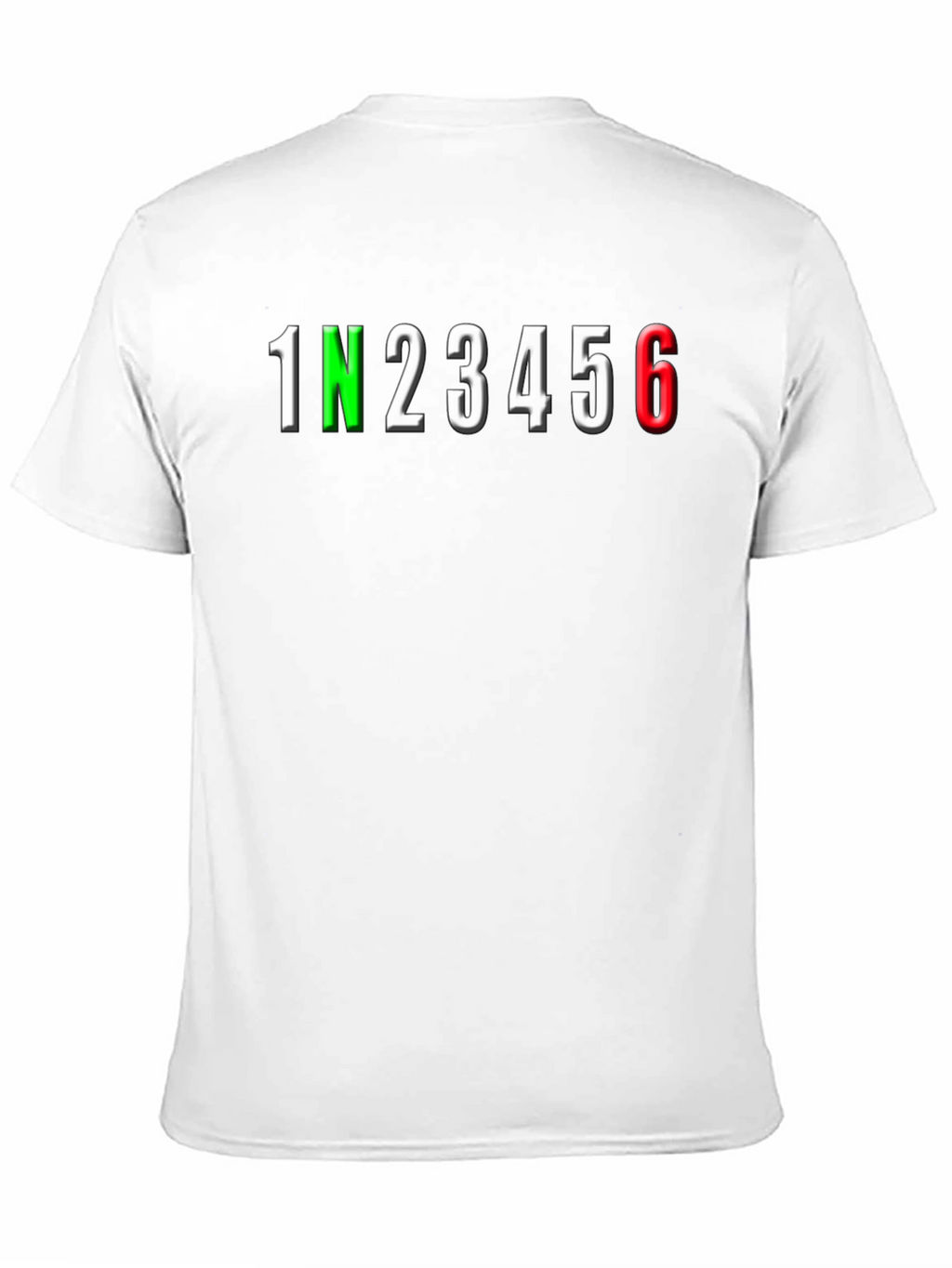 Motorcycle Gear Shift T-Shirt - 1N23456 Biker Tee