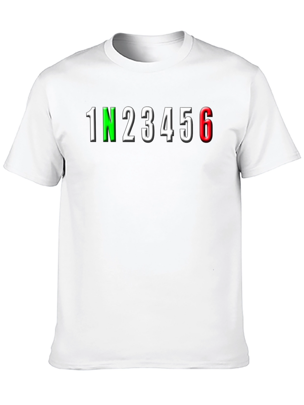 Motorcycle Gear Shift T-Shirt - 1N23456 Biker Tee