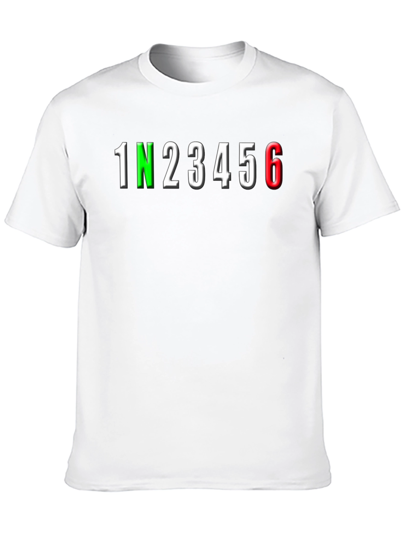 Motorcycle Gear Shift T-Shirt - 1N23456 Biker Tee