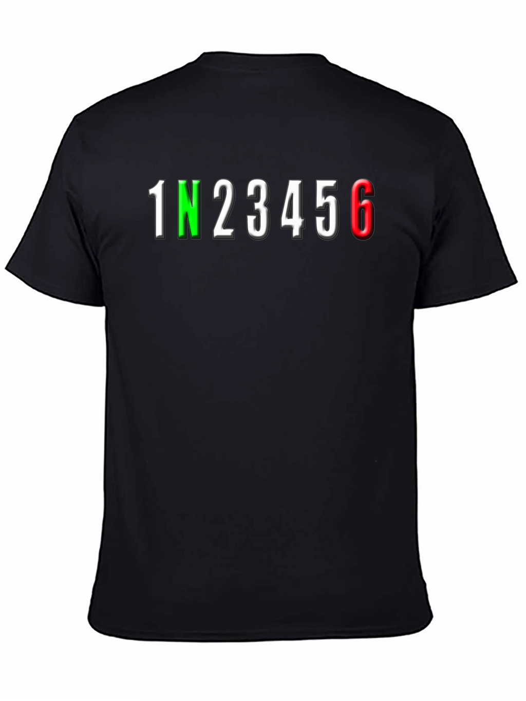 Motorcycle Gear Shift T-Shirt - 1N23456 Biker Tee