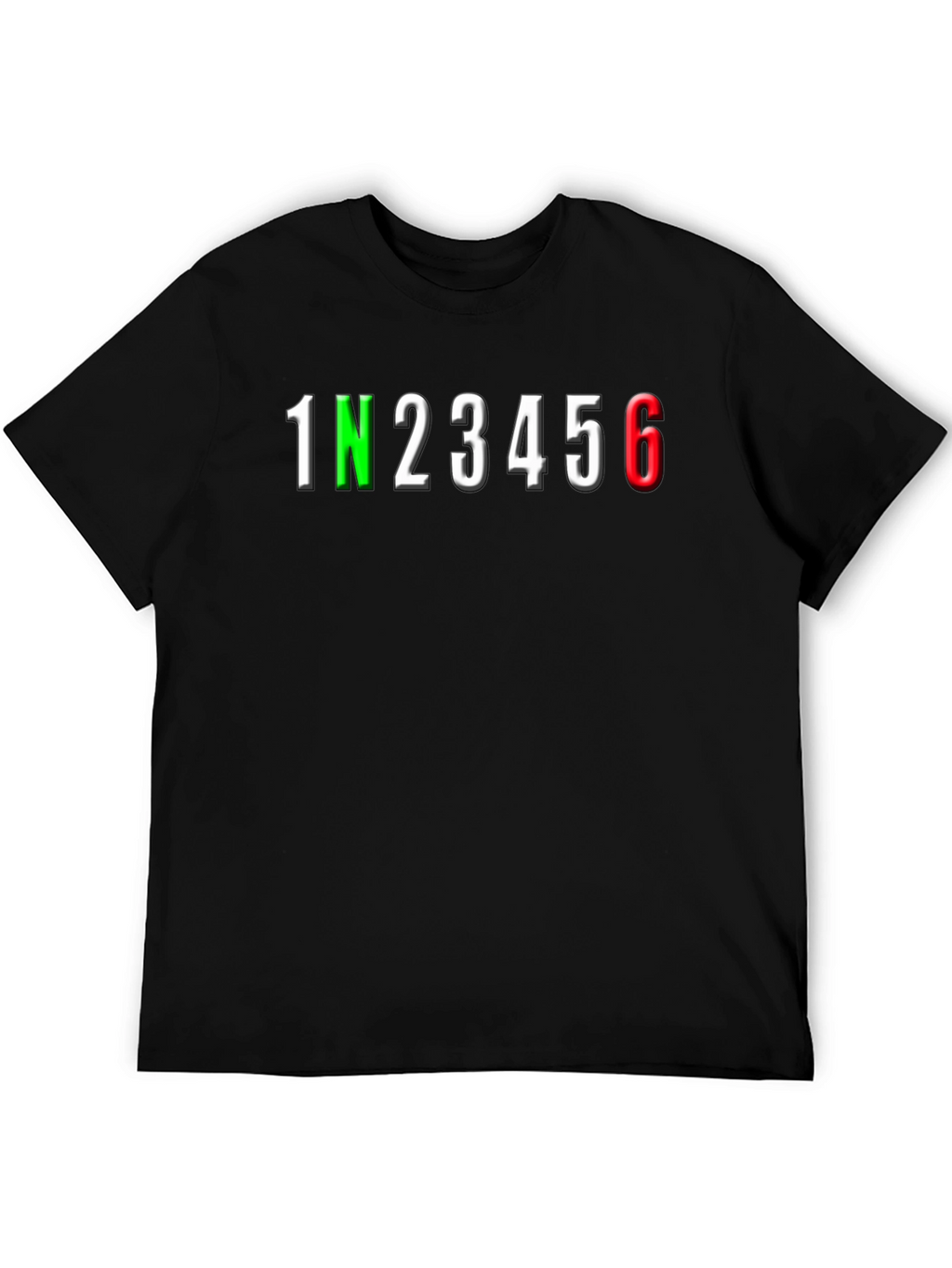 Motorcycle Gear Shift T-Shirt - 1N23456 Biker Tee