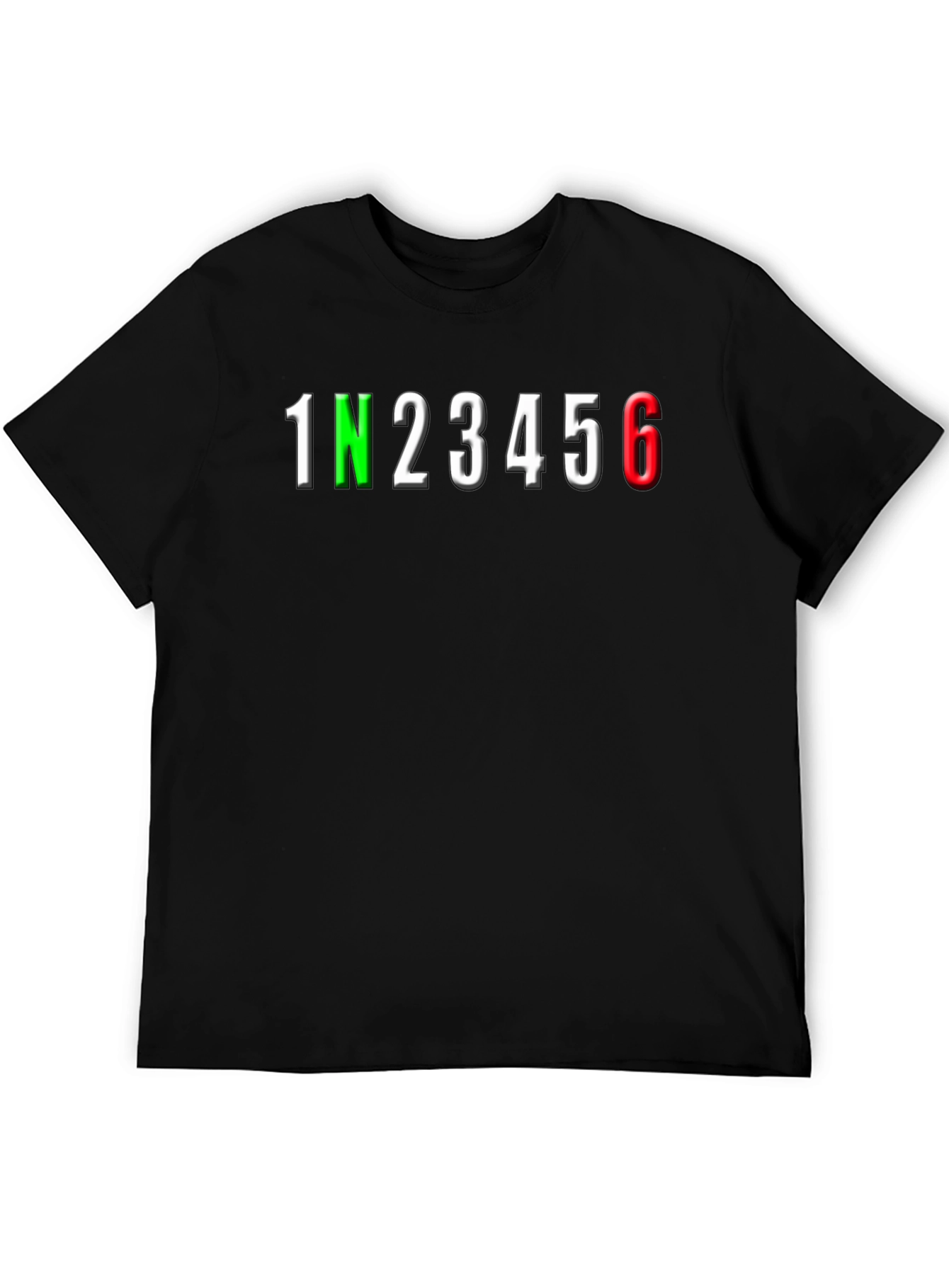 Motorcycle Gear Shift T-Shirt - 1N23456 Biker Tee