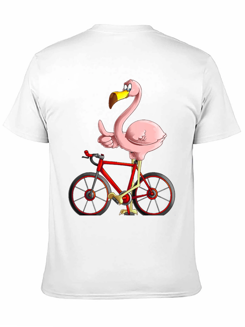 Flamingo on Bike Graphic Tee - Quirky & Fun!