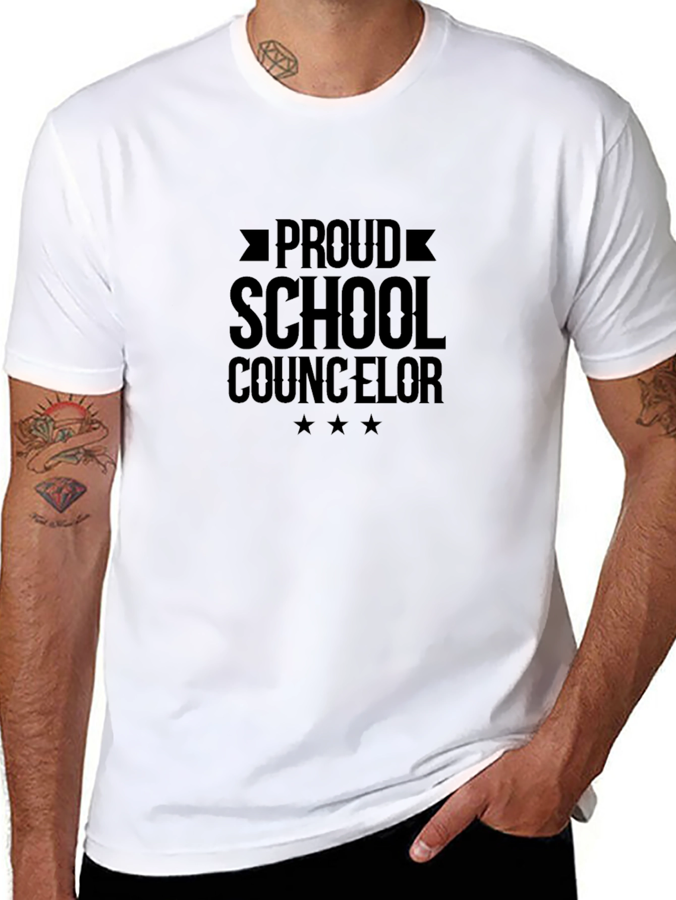 Proud School Counselor Black T-Shirt