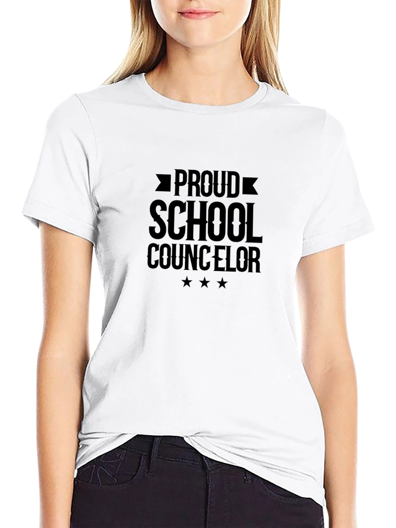 Proud School Counselor Black T-Shirt