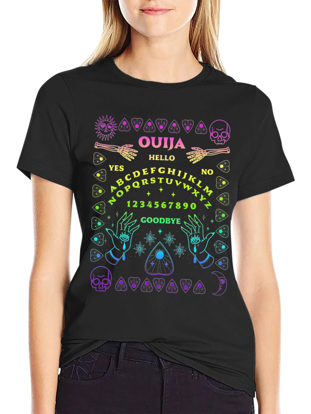 Ouija Board Graphic Tee - Mystical Design T-Shirt