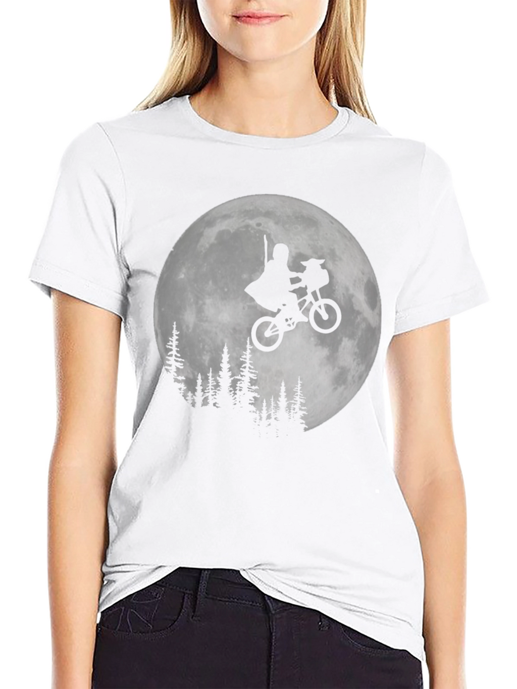 ET Moon Ride Black T-Shirt - Classic Movie Tee