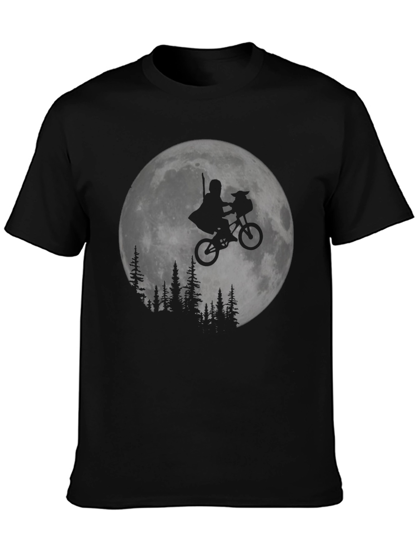 ET Moon Ride Black T-Shirt - Classic Movie Tee