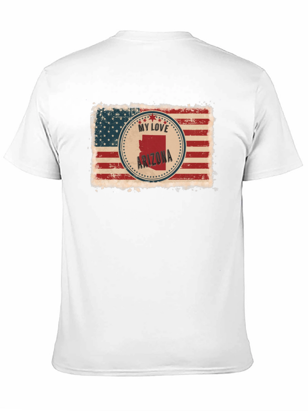 My Love Arizona American Flag Black T-Shirt