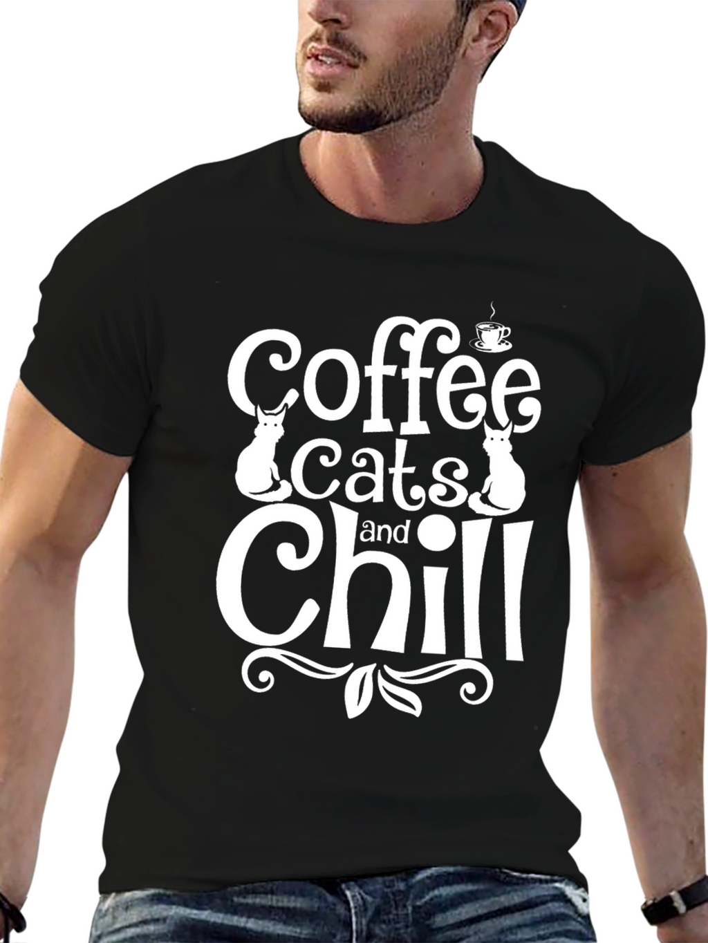 Coffee Cats and Chill T-Shirt - Unisex