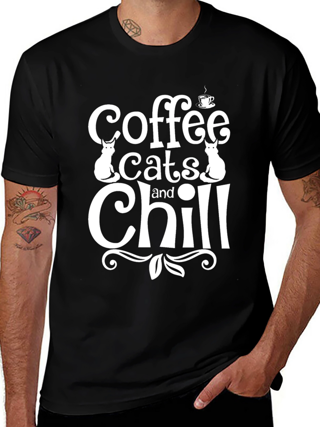 Coffee Cats and Chill T-Shirt - Unisex