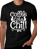Coffee Cats and Chill T-Shirt - Unisex
