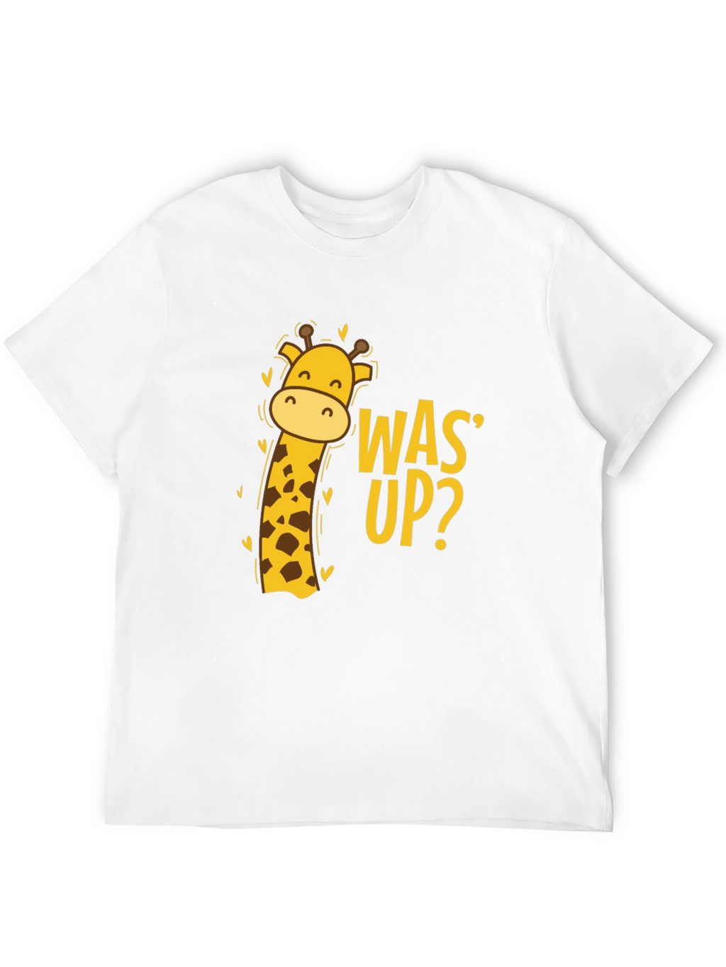 Was Up Giraffe Tee - Black Graphic T-Shirt