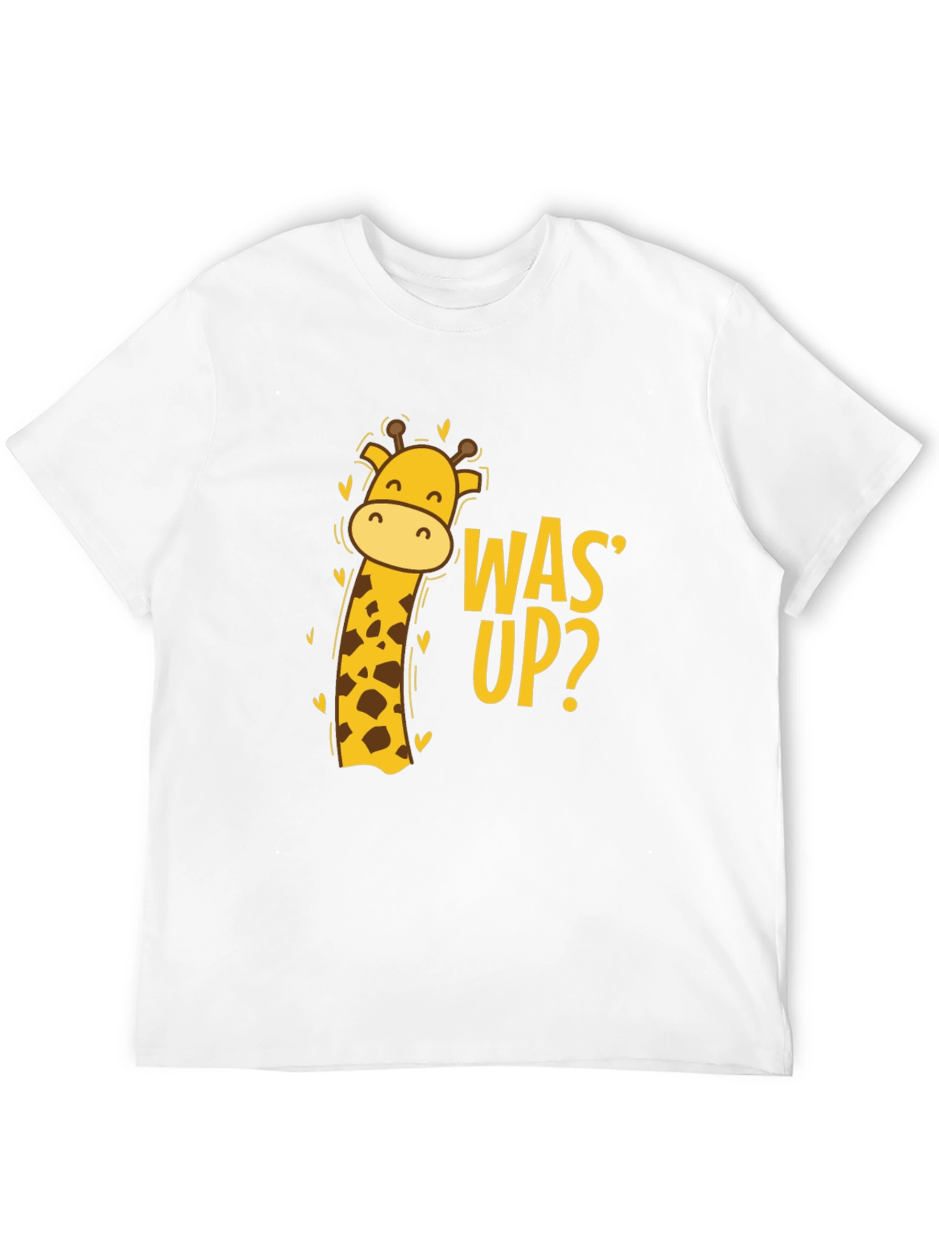 Was Up Giraffe Tee - Black Graphic T-Shirt