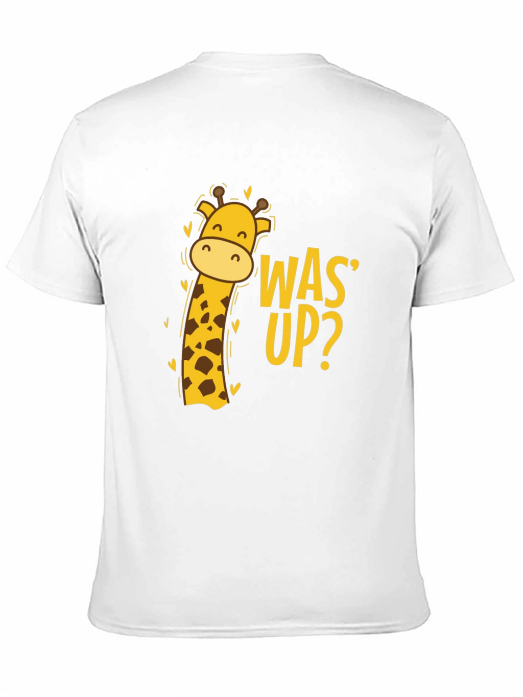 Was Up Giraffe Tee - Black Graphic T-Shirt