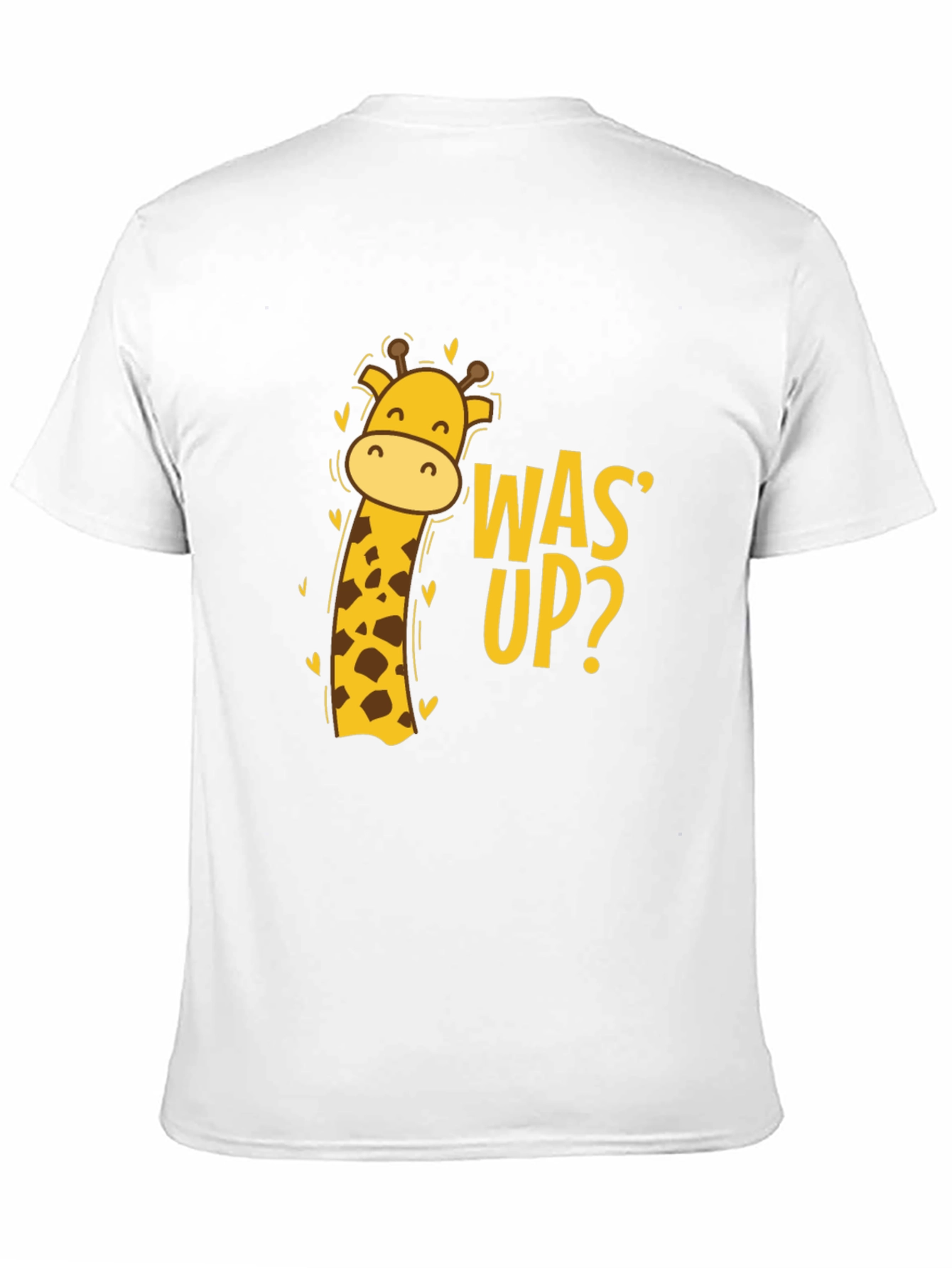 Was Up Giraffe Tee - Black Graphic T-Shirt