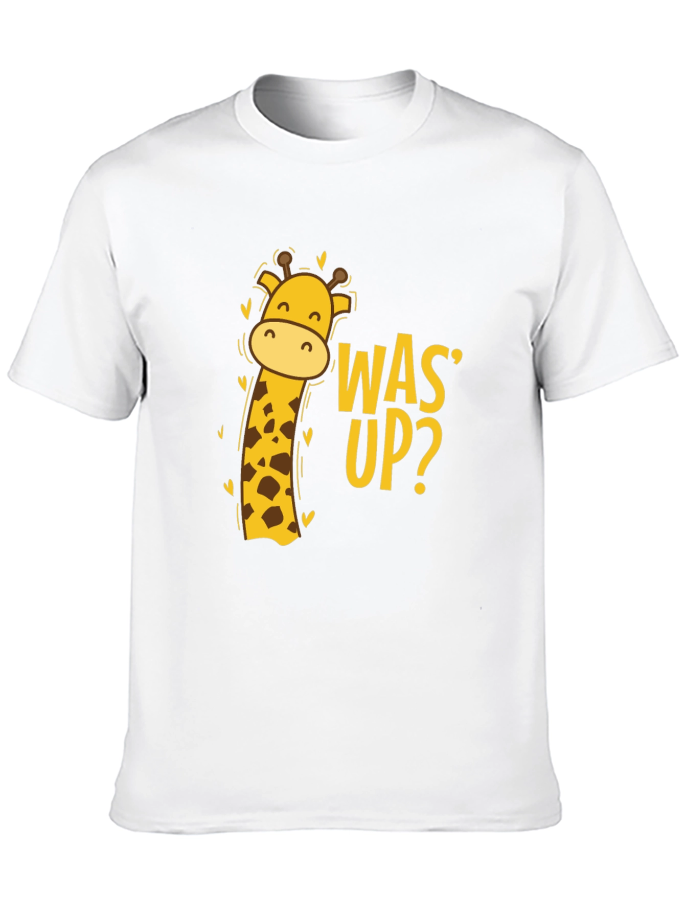 Was Up Giraffe Tee - Black Graphic T-Shirt