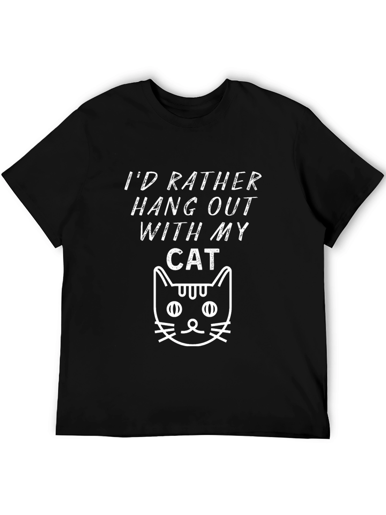 Id Rather Hang Out With My Cat Graphic Tee