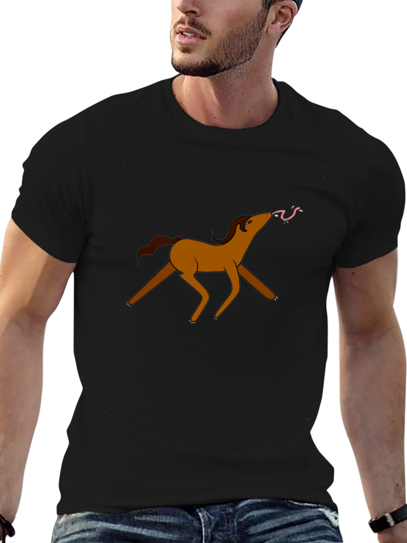 Cartoon Horse Graphic Tee - Unique Design