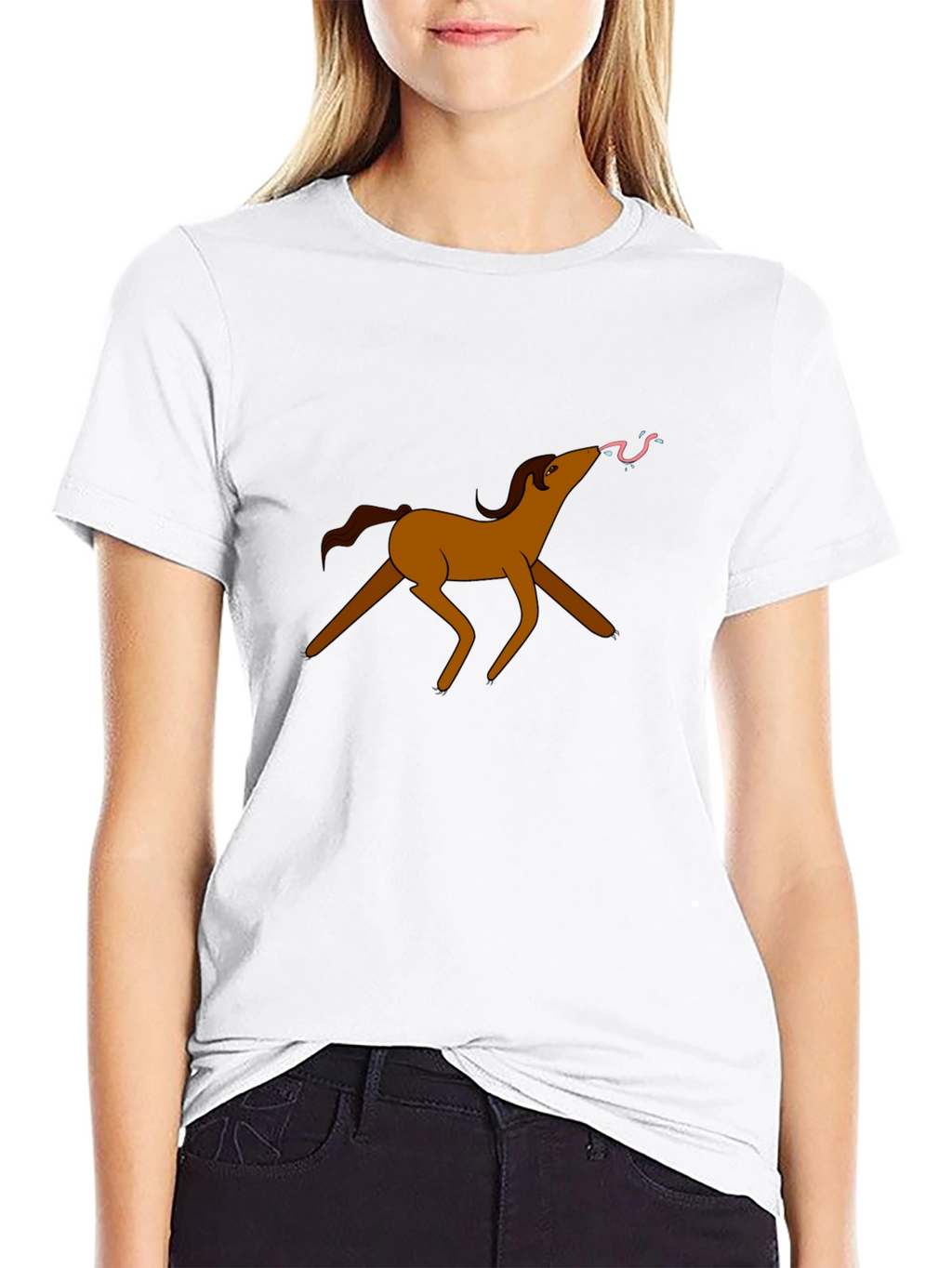 Cartoon Horse Graphic Tee - Unique Design