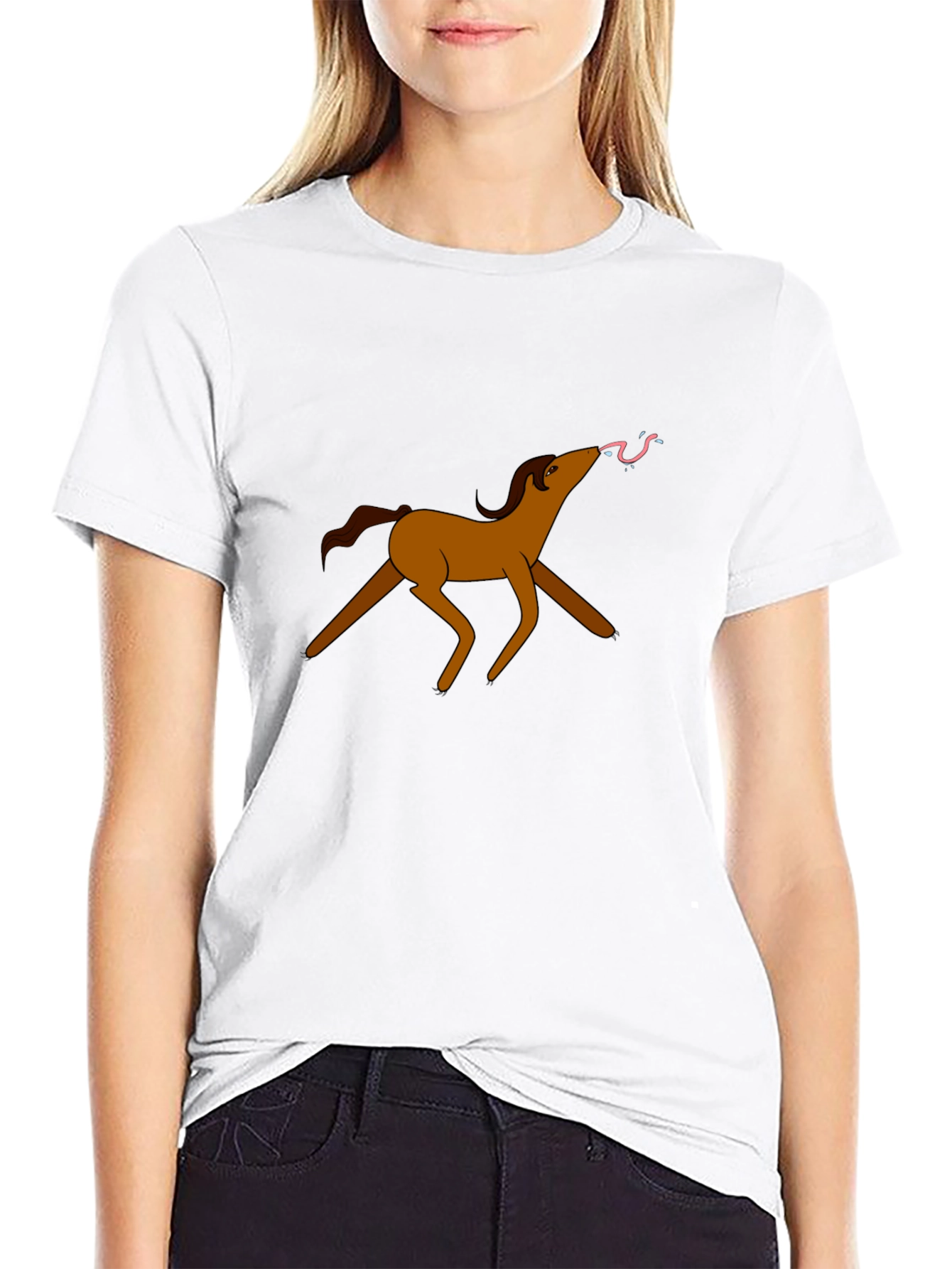 Cartoon Horse Graphic Tee - Unique Design