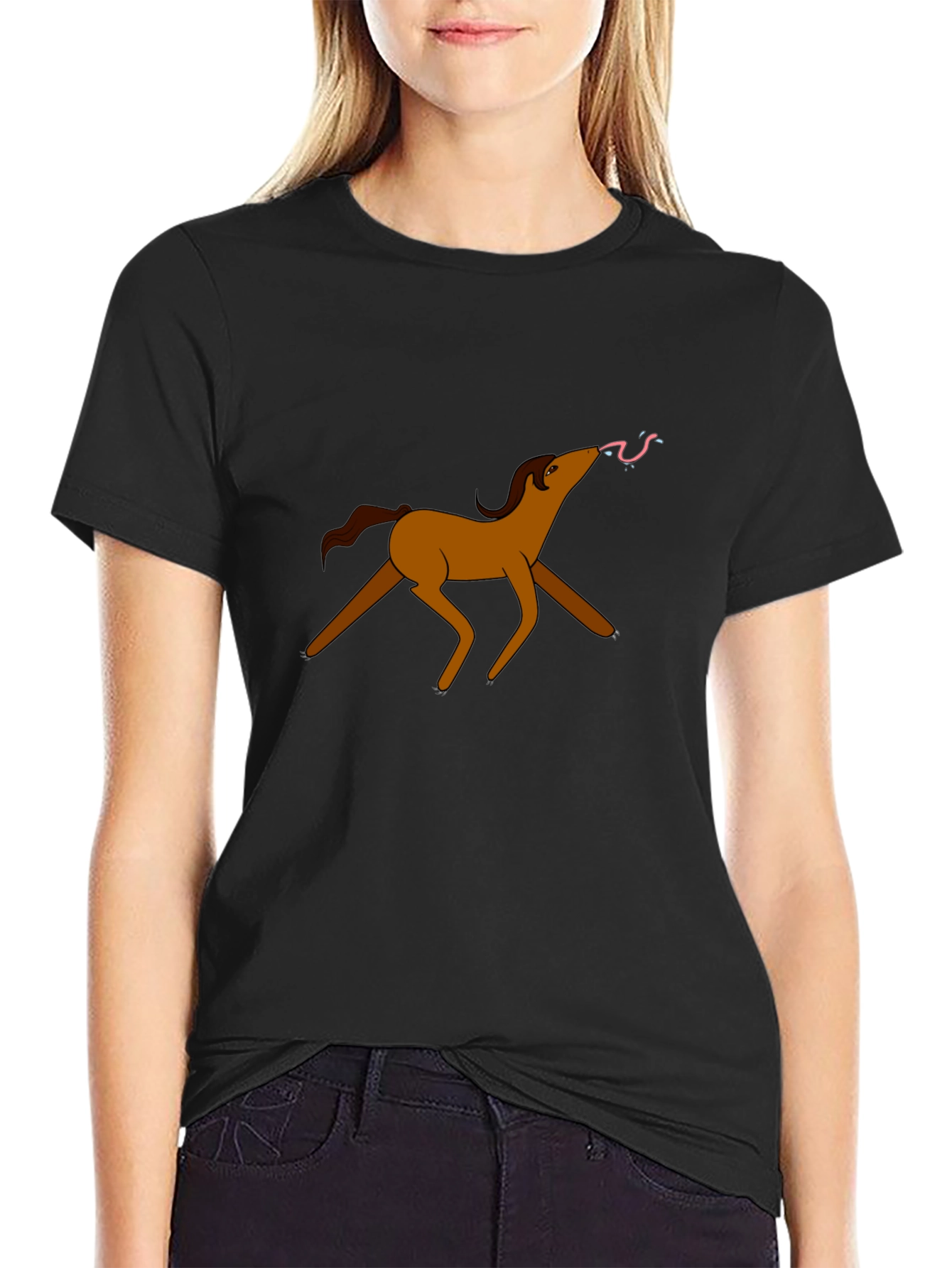 Cartoon Horse Graphic Tee - Unique Design