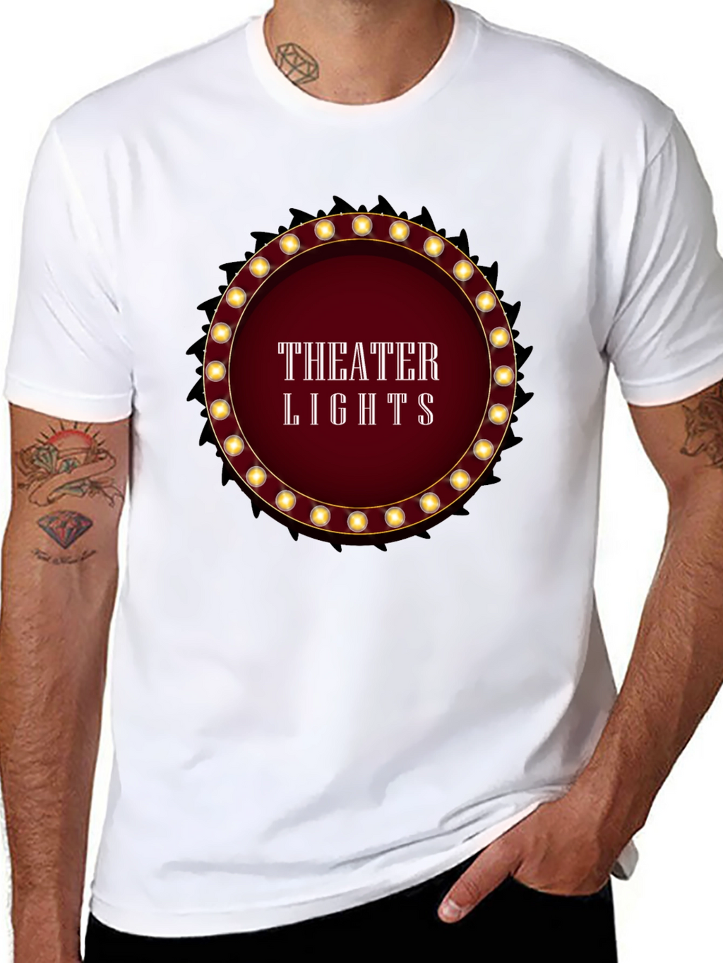 Theater Lights Graphic T-Shirt - Black